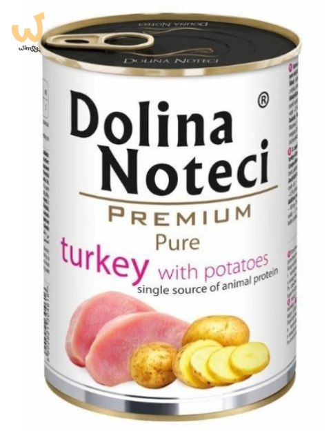 DOLINA NOTECI Premium Pure bogata w indyka z ziemniakami - mokra karma dla psa - 400g DOLINA NOTECI Premium Pure bogata w indyka z ziemniakami - mokra karma dla psa - 400g