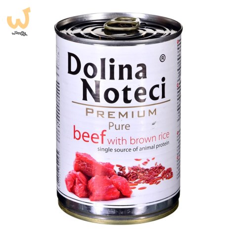 DOLINA NOTECI Premium Pure bogata w wołowinę z ryżem brązowym - mokra karma dla psa - 400g DOLINA NOTECI Premium Pure bogata w wołowinę z ryżem brązowym - mokra karma dla psa - 400g