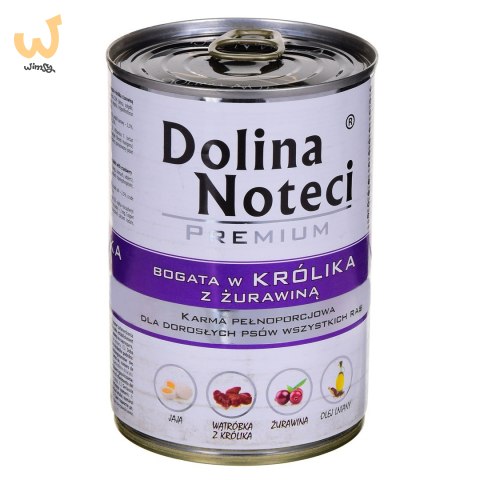 DOLINA NOTECI Premium bogata w królika z żurawiną - mokra karma dla psa - 400g