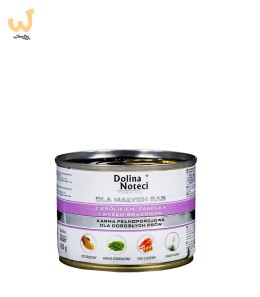 DOLINA NOTECI Premium z Królikiem, fasolką i ryżem - mokra karma dla psów dorosłych ras małych - 185g