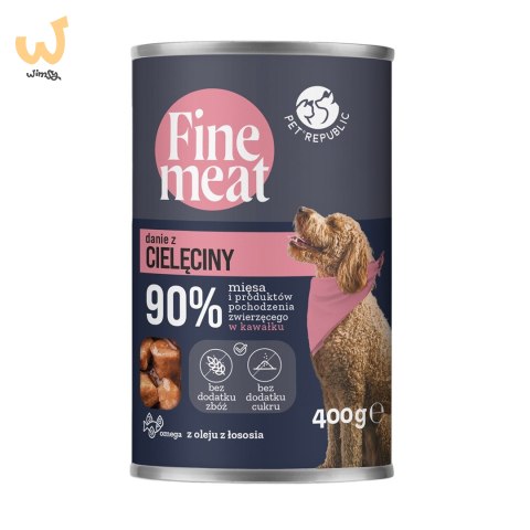 FINE MEAT Danie z cielęciny dla psa 400 g FINE MEAT Danie z cielęciny dla psa 400 g