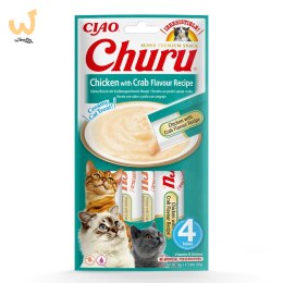 INABA Churu Kurczak z krabem - przysmak dla kota - 4x14 g