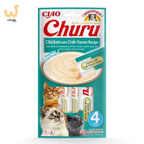 INABA Churu Kurczak z krabem - przysmak dla kota - 4x14 g INABA Churu Kurczak z krabem - przysmak dla kota - 4x14 g
