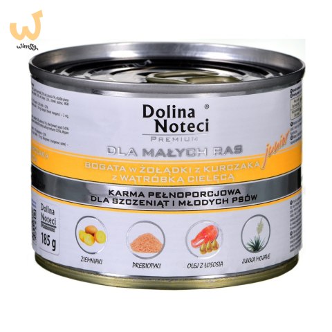 Karma DOLINA NOTECI Premium Junior żołądki z kurczaka z wątróbką cielęcą (0,185 kg ) Karma DOLINA NOTECI Premium Junior żołądki z kurczaka z wątróbką cielęcą (0,185 kg )