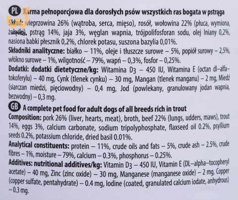 Karma DOLINA NOTECI Premium Pstrąg (0,40 kg ) Karma DOLINA NOTECI Premium Pstrąg (0,40 kg )