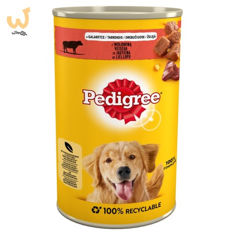 PEDIGREE Adult Wołowina w galaretce - mokra karma dla psa - puszka - 1200 g