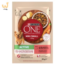 Purina ONE MINI Dog Active GiG wołowina, ziem. 85g