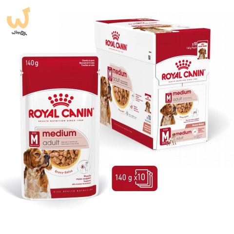 ROYAL CANIN SHN Medium Adult w sosie - mokra karma dla psa dorosłego - 10x140 g ROYAL CANIN SHN Medium Adult w sosie - mokra karma dla psa dorosłego - 10x140 g