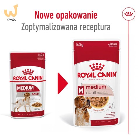 ROYAL CANIN SHN Medium Adult w sosie - mokra karma dla psa dorosłego - 10x140 g ROYAL CANIN SHN Medium Adult w sosie - mokra karma dla psa dorosłego - 10x140 g