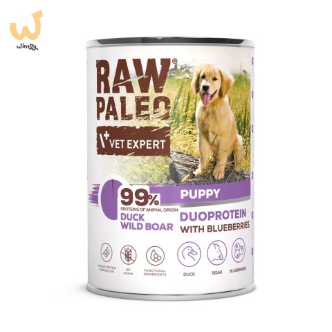 Raw Paleo Duck&Boar Puppy Can 400g Raw Paleo Duck&Boar Puppy Can 400g