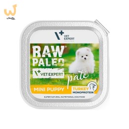 VetExpert Raw Paleo Indyk Pate Mini Puppy alu tray 150g