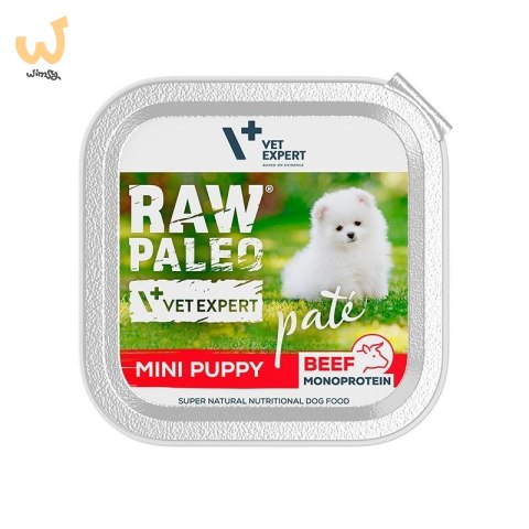 VetExpert Raw Paleo Wołowina Pate Mini Puppy alu tray 150g