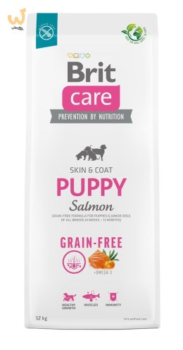 BRIT Care Grain-Free Puppy Salmon - sucha karma dla szczeniąt - 12 kg