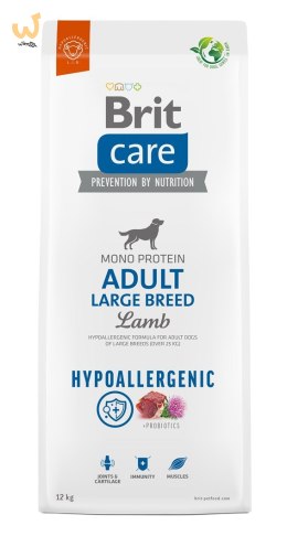 BRIT Care Hypoallergenic Adult Large Breed Lamb - sucha karma dla psa - 12 kg
