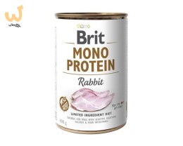 BRIT Mono Protein Rabbit - mokra karma z królikiem dla psa - 400 g