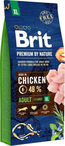 BRIT Premium by Nature Adult XL - sucha karma dla psów dorosłych dużych ras - 15 kg