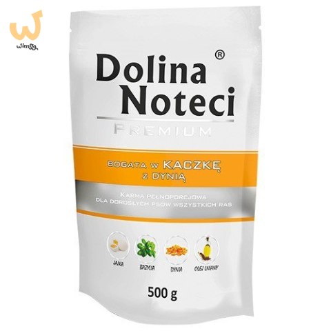 DOLINA NOTECI Premium bogata w kaczkę z dynią - mokra karma dla psa - 500g