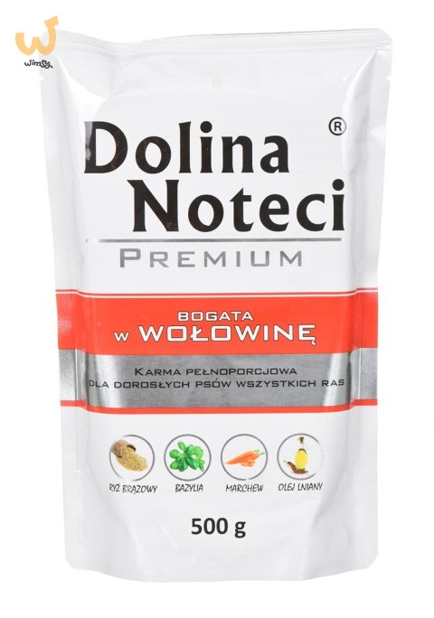 DOLINA NOTECI Premium wołowina - mokra karma dla psa - 500g