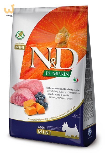 FARMINA N&D Pumpkin Lamb & Blueberry Adult Mini - sucha karma dla psa - 2,5 kg FARMINA N&D Pumpkin Lamb & Blueberry Adult Mini - sucha karma dla psa - 2,5 kg