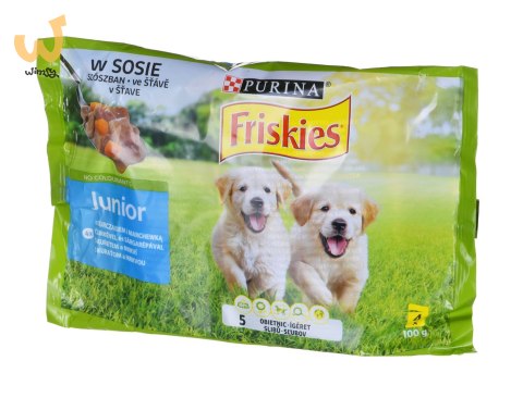 FRISKIES JUNIOR Kurczak z marchewką - mokra karma dla szczeniaka- 4x100 g FRISKIES JUNIOR Kurczak z marchewką - mokra karma dla szczeniaka- 4x100 g