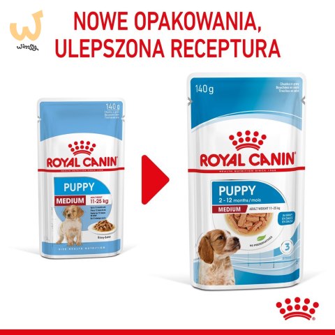 ROYAL CANIN SHN Medium Puppy w sosie - mokra karma dla szczeniąt - 10X140g ROYAL CANIN SHN Medium Puppy w sosie - mokra karma dla szczeniąt - 10X140g