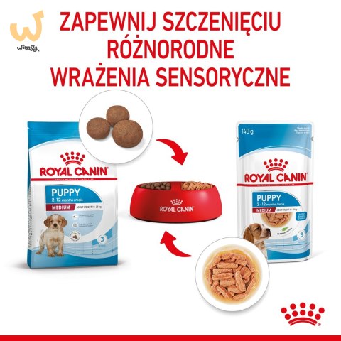 ROYAL CANIN SHN Medium Puppy w sosie - mokra karma dla szczeniąt - 10X140g ROYAL CANIN SHN Medium Puppy w sosie - mokra karma dla szczeniąt - 10X140g
