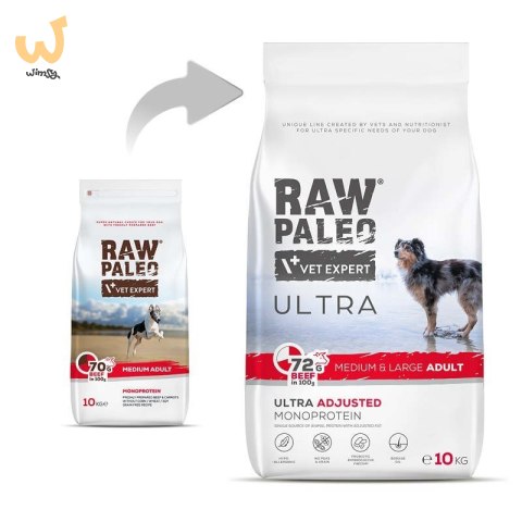 VetExpert Raw Paleo Ultra Wołowina Medium&Large Adult 10kg VetExpert Raw Paleo Ultra Wołowina Medium&Large Adult 10kg