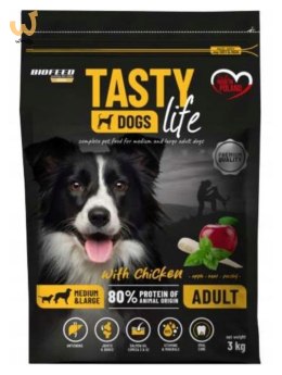 BIOFEED TASTY DOGS LIFE ADULT M&L WITH CHICKEN 3KG