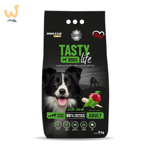 BIOFEED TASTY DOGS LIFE ADULT M&L WITH LAMB 12KG