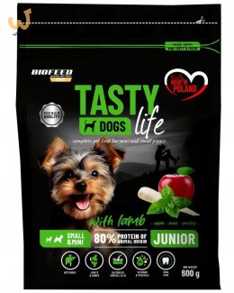 BIOFEED TASTY DOGS LIFE JUNIOR SMALL WITH LAMB 600G