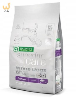Nature's Protection White Dogs Grain Free Łosoś Junior All Breeds 10kg