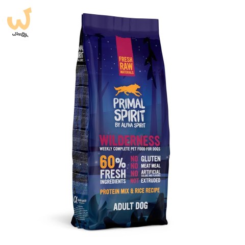 Primal Spirit WILDERNESS 60% Mięsa WIEPRZOWINA KURCZAK - dla psa -12kg