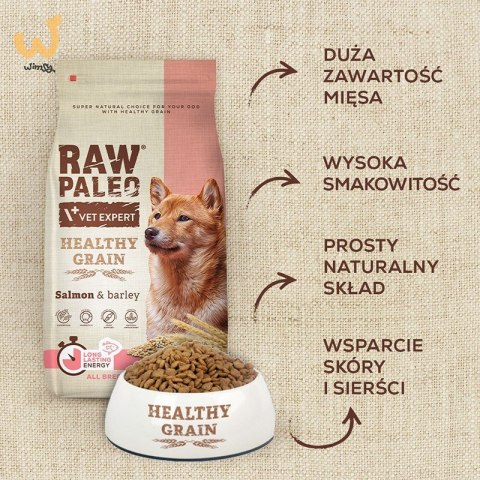 VetExpert Raw Paleo Healthy Grain Salmon&Barley Adult - Karma sucha dla psów - 2kg VetExpert Raw Paleo Healthy Grain Salmon&Barley Adult - Karma sucha dla psów - 2kg