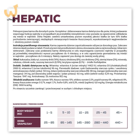 VetExpert Veterinary Diet Hepatic dog 12kg VetExpert Veterinary Diet Hepatic dog 12kg
