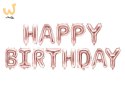 Balon foliowy dekoracja urodzinowa Happy Birthday różowe złoto 340cm x 35cm