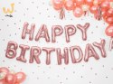 Balon foliowy dekoracja urodzinowa Happy Birthday różowe złoto 340cm x 35cm