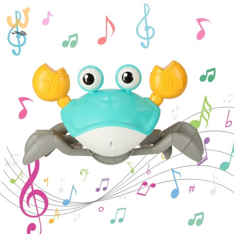 Krab pełzający interaktywny z dźwiękiem zielony Krab pełzający interaktywny z dźwiękiem zielony