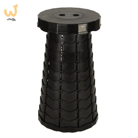 Krzesło składane taboret teleskopowy turystyczny przenośny czarny 200kg Krzesło składane taboret teleskopowy turystyczny przenośny czarny 200kg
