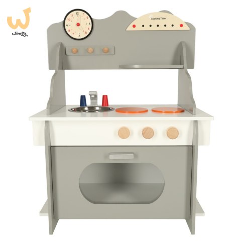 Kuchnia dla dzieci drewniana MDF piekarnik garnki akcesoria 70cm Kuchnia dla dzieci drewniana MDF piekarnik garnki akcesoria 70cm