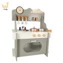Kuchnia dla dzieci drewniana MDF piekarnik garnki akcesoria 70cm