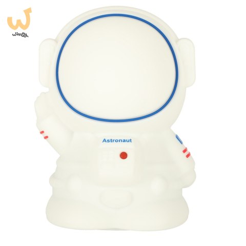 Lampka nocna dla dzieci silikonowa 8 LED USB biała astronauta Lampka nocna dla dzieci silikonowa 8 LED USB biała astronauta