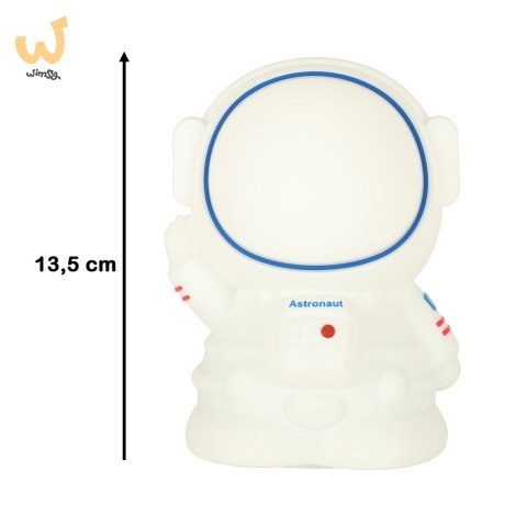 Lampka nocna dla dzieci silikonowa 8 LED USB biała astronauta Lampka nocna dla dzieci silikonowa 8 LED USB biała astronauta