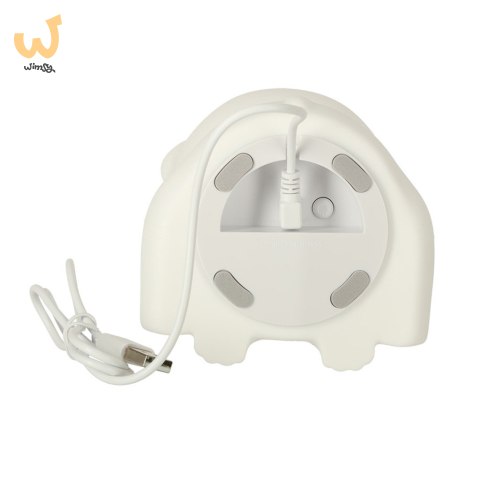Lampka nocna dla dzieci silikonowa 8 LED USB biała piesek Lampka nocna dla dzieci silikonowa 8 LED USB biała piesek