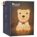 Lampka nocna dla dzieci silikonowa 8 LED USB biała piesek