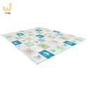 Mata edukacyjna piankowa dwustronna składana słonie alfabet 180 x 200 cm