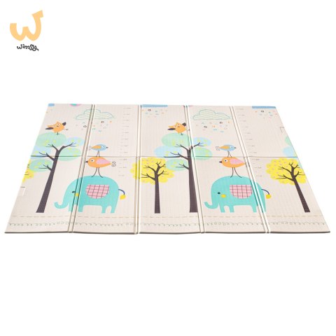 Mata edukacyjna piankowa dwustronna składana słonie alfabet 180 x 200 cm Mata edukacyjna piankowa dwustronna składana słonie alfabet 180 x 200 cm