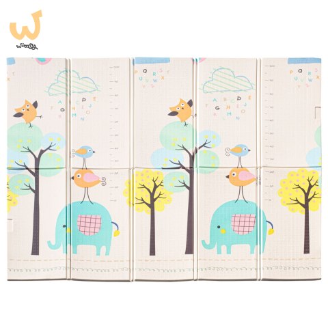 Mata edukacyjna piankowa dwustronna składana słonie alfabet 180 x 200 cm Mata edukacyjna piankowa dwustronna składana słonie alfabet 180 x 200 cm