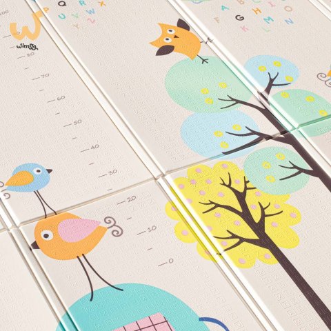 Mata edukacyjna piankowa dwustronna składana słonie alfabet 180 x 200 cm Mata edukacyjna piankowa dwustronna składana słonie alfabet 180 x 200 cm