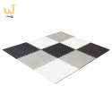 Mata edukacyjna piankowa puzzle szara 180 x 180 cm 9 elementów