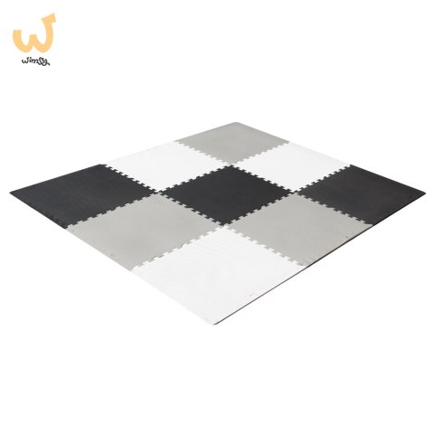 Mata edukacyjna piankowa puzzle szara 180 x 180 cm 9 elementów Mata edukacyjna piankowa puzzle szara 180 x 180 cm 9 elementów